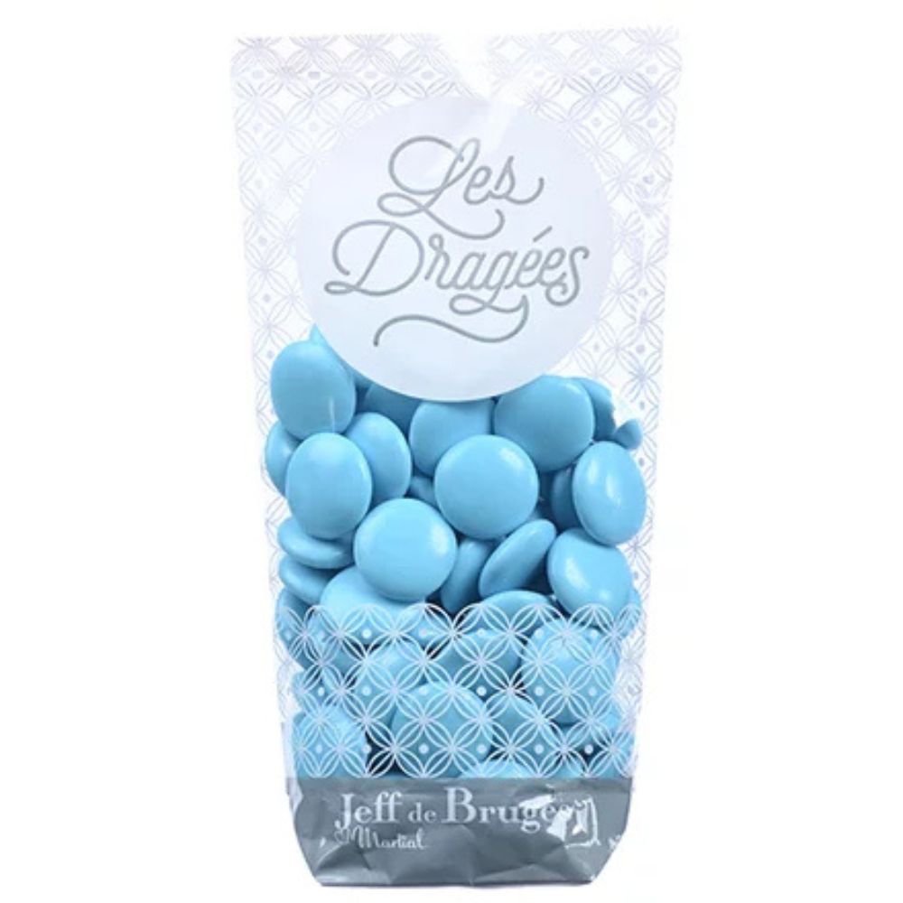 SACHET DRAGÉES PALETS CHOCOLAT NOIR 70% BLEU TURQUOISE