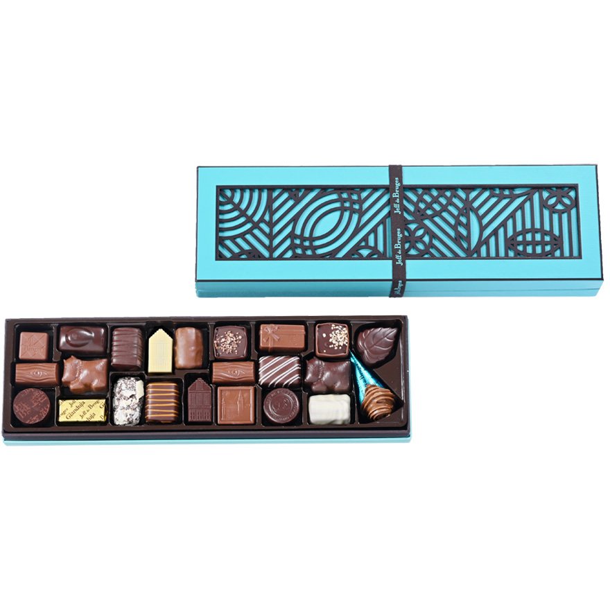 BOITE RECTANGULAIRE 23 CHOCOLATS ASSORTIS