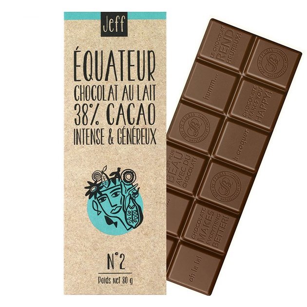 MILK CHOCOLATE TABLET N°2 38% ECUADOR