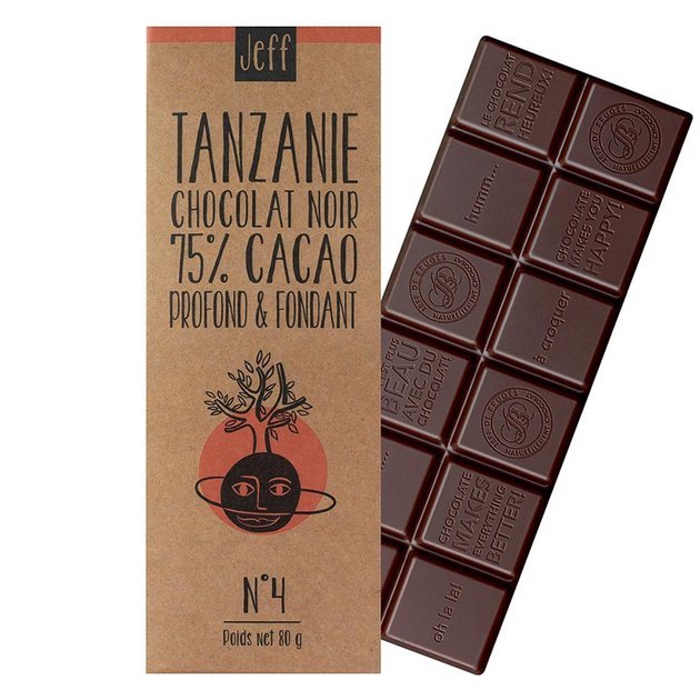 TANZANIA 75% DARK CHOCOLATE TABLET N°4