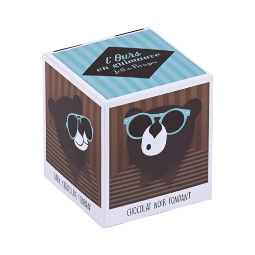 CUBE 24 DARK CHOCOLATE MARSHMALLOW TEDDY BEAR