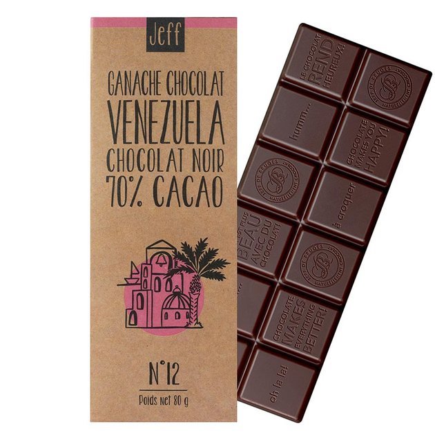 BAR N ° 12 DARK CHOCOLATE GANACHE 70% VENEZUELA
